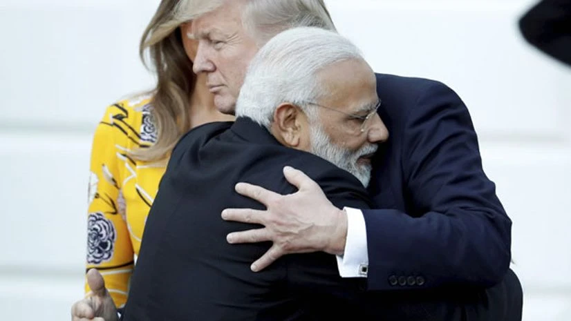 Prime Minister Narendra Modi meeting the US President Donald Trump, at the delegation level talks at White House, in Washington DC Prime Minister Narendra Modi meeting the US President Donald Trump, at the delegation level talks at White House, in Washington DC