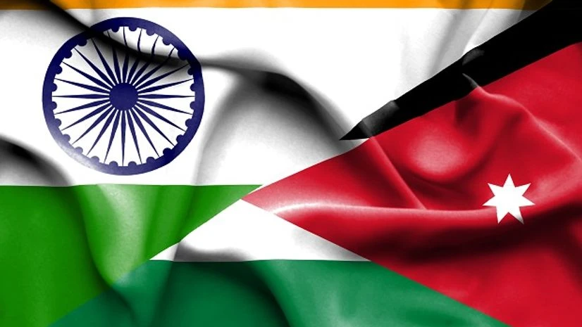 India, Jordan, flag India, Jordan, flag