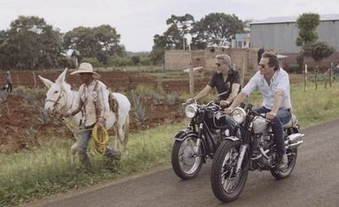 How to mimic George Clooney's motorcycle adventure through Spain George Clooney and Rande Gerber on a prior bike trip through Mexico. (Photo: Bloomberg/Casamigos Tequila)