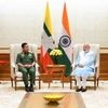 Narendra Modi, Sr Gen U Min Aung Hliang, India, Myanmar