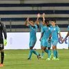 The Indian team after beating Kyrgyzstan 1-0 in an AFC Asia Cup qualifier in Bengaluru last month. Photo: PTI