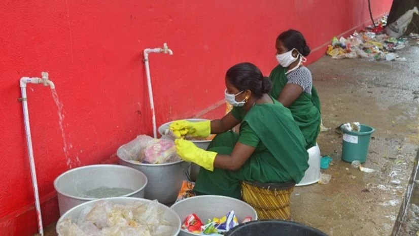 waste, grabage The inorganic waste is further segregated into 158 categories