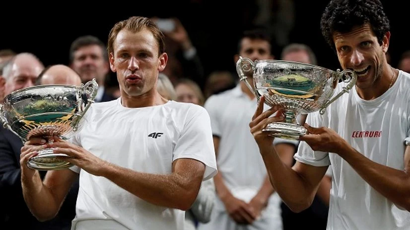 Lukasz Kubot, Kubot, Marcelo Melo, Melo, Oliver Marach, Mate Pavic, Men's Doubles final, Wimbledon Melo-Kubot clinch Wimbledon men's doubles in five sets