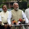 New Delhi: Prime Minister Narendra Modi before the start of Monsoon session of Parliament in New Delhi on Monday.(Photo: PTI)