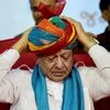 Leader of opposition in Gujarat assembly Shankarsinh Vaghela at a public meeting of his supporters on his 77th birthday, where he announced he was expelled from the Congress, in Gandhinagar on Friday.(Photo:PTI)