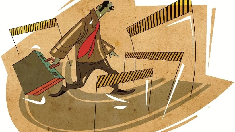 Insolvency, bankruptcy, illustration by binay sinha