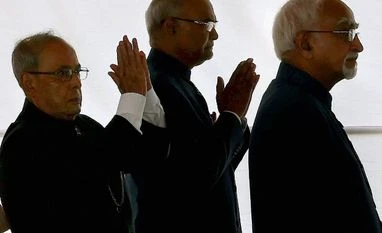 Pranab Mukherjee will be forever remembered in annals of Indian history: US Pranab Mukherjee, Ram Nath Kovind, Hamid Ansari