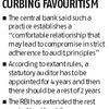 RBI bars banks from appointing same auditors frequently