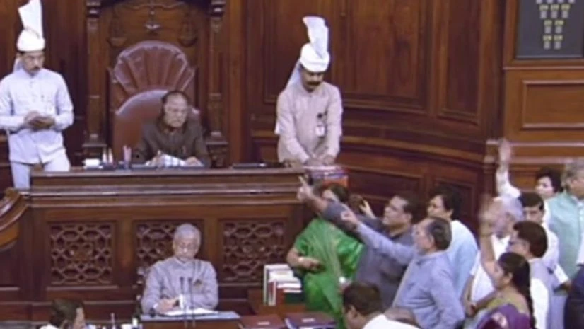 I-T raids Uproar in Rajya Sabha by Congress over I-T raids in Bengaluru. Photo: ANI