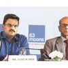 Jignesh Shah (left), chairman emeritus, and Venkat Chary, chairman, 63 Moons Technologies, at a press conference in Mumbai on Friday. Photo: Kamlesh Pednekar
