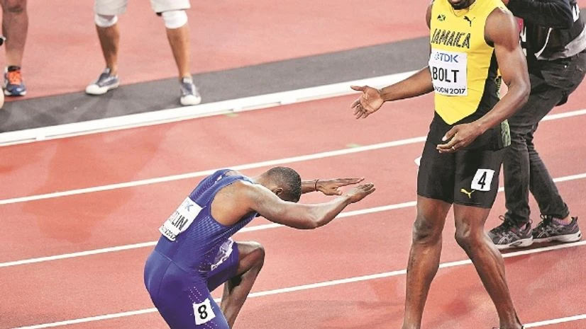Usain Bolt, Bolt, Justin Gatlin, World Athletics Championships, London Usain Bolt, Bolt, Justin Gatlin, World Athletics Championships, London