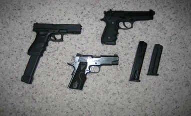 NIA raids at 6 locations in J&K, Punjab over narcotics, weapons case Guns