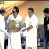 MK Stalin, Kamal Haasan and Rajinikanth at the 75th anniversary celebrations of DMK's mouthpiece Murasoli, in Chennai.