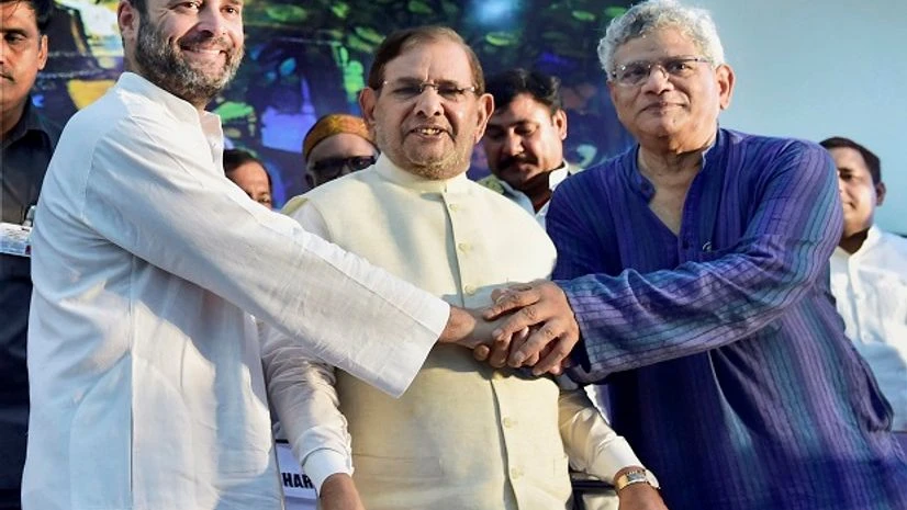 Rahul Gandhi, Sharad Yadav, Sitaram Yechury Oppn leaders ask Sharad to lead the effort to 'save composite culture'