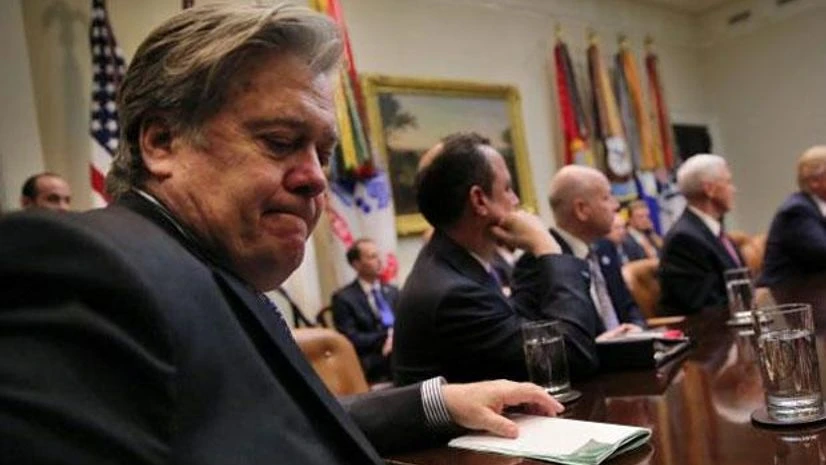 Steve Bannon's outsized influence on the President was captured in a February cover of Time magazine with the headline 'The Great Manipulator'. File Photo: Reuters Steve Bannon's outsized influence on the President was captured in a February cover of Time magazine with the headline 'The Great Manipulator'. File Photo: Reuters