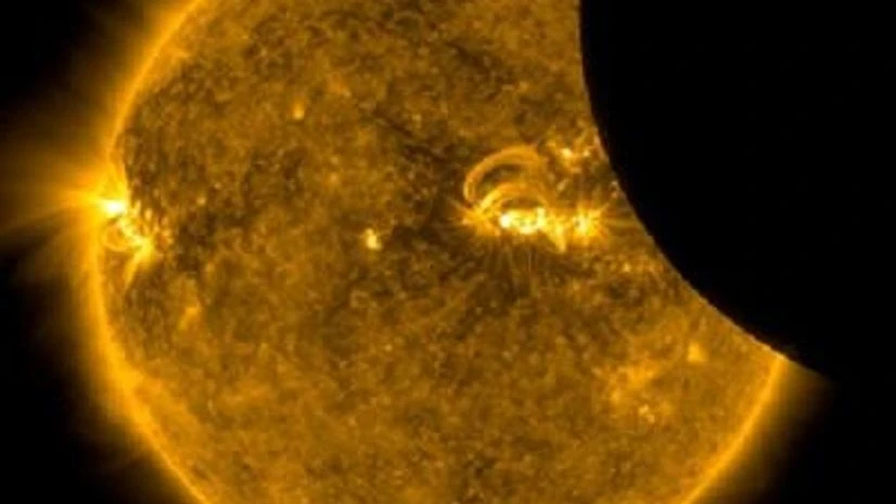 NASA's Solar Dynamic Observatory tweeted this image of the eclipse. NASA's Solar Dynamic Observatory tweeted this image of the eclipse.