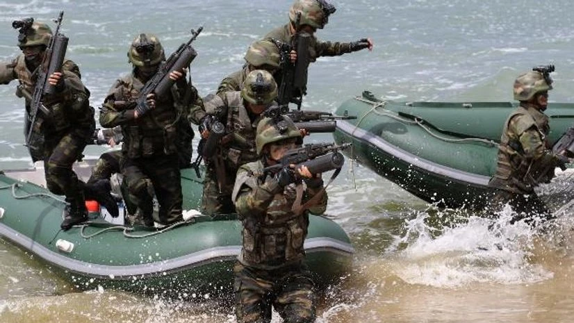 Special operation forces of the Korean People's Army, guided by North Korean leader Kim Jong Un, take part in a target-striking contest to occupy islands in this undated picture in Pyongyang. (Photo: KCNA/Reuters) Special operation forces of the Korean People's Army, guided by North Korean leader Kim Jong Un, take part in a target-striking contest to occupy islands in this undated picture in Pyongyang. (Photo: KCNA/Reuters)