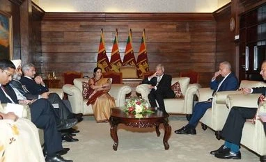 Easing India's fears, Sri Lanka says Hambantota not a foreign military base Sushma Swaraj