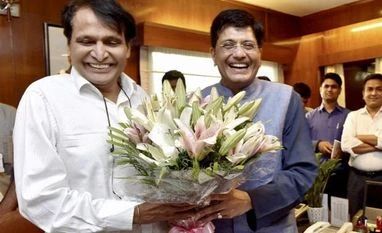 Suresh Prabhu a mentor, Piyush Goyal says at Rail Bhawan Piyush Goyal, Suresh Prabhu
