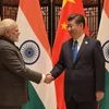 Modi and Chinese Premier Xi Jinping at BRICS Summit in Xiamen. Photo: Twitter (@MEAIndia)