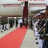 Modi lands in Naypyitaw, marking the start of Myanmar visit. Photo: @narendramodi (official twitter)