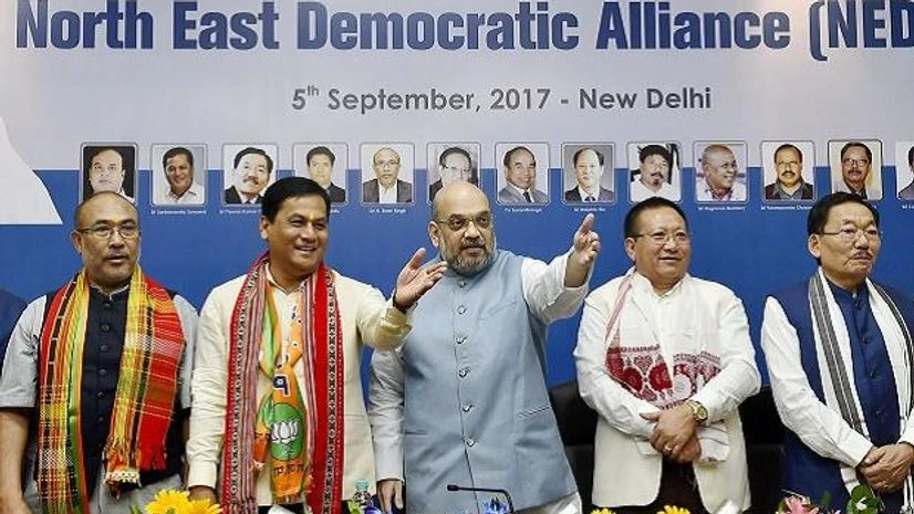 Amit Shah, NEDA, Assam, BJP Amit Shah, NEDA, Assam, BJP