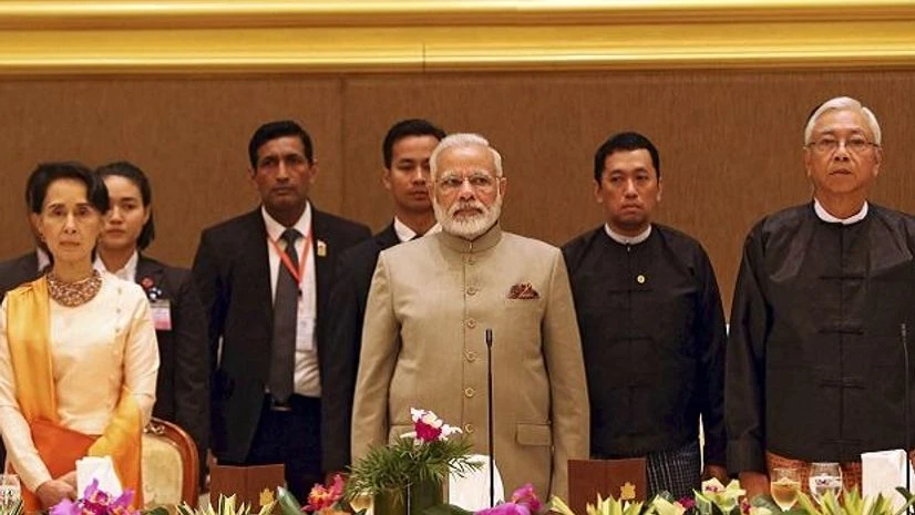 Narendra Modi, Myanmar, Myanmar president, Kyaw Narendra Modi, Myanmar, Myanmar president, Kyaw