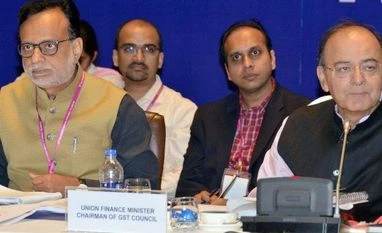 Left activists stage protest near GST Council meeting venue Arun Jaitley, GST Council