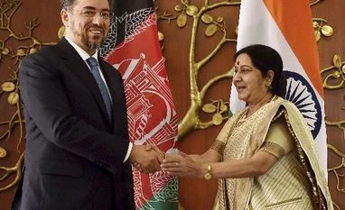 Strategic partnership with Afghanistan article of faith for India: Swaraj Sushma Swaraj, Salahuddin Rabbani, India, Afghanistan