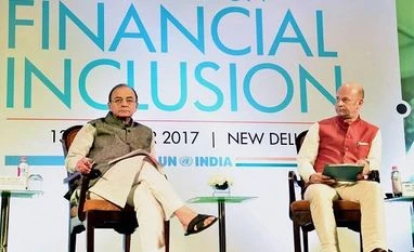 India needs regulatory reforms to tackle data fraud: UN Union Finance Minister Arun Jaitley with United Nations resident Coordinator,Yuri Afanasiev during the conclave on Financial Inclusion , in New Delhi. Photo: PTI