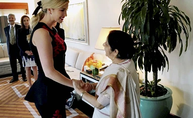 Ivanka Trump meets Sushma Swaraj, calls her 'charismatic' leader Sushma Swaraj, Ivanka Trump
