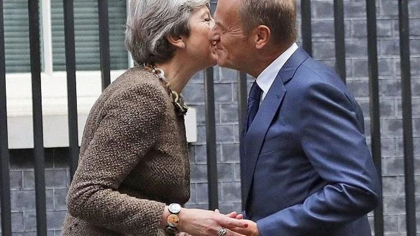 Theresa May, Donald Tusk Theresa May, Donald Tusk