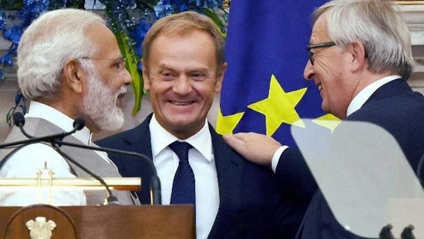 Jean-Claude Juncker, Donald Franciszek Tusk, Narendra Modi, EC Jean-Claude Juncker, Donald Franciszek Tusk, Narendra Modi, EC