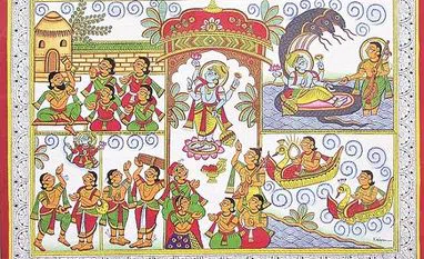 “Satyanarayan ki Katha” in the form of a phad “Satyanarayan ki Katha” in the form of a phad