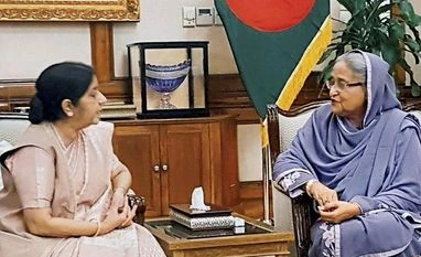 India must avoid the partisan pitfalls in Bangladesh, keep options open Sushma Swaraj in Bangladesh, Sushma Swaraj, Sheikh Hasina