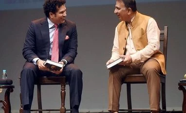 Sachin sanctions Rs 2 cr from MPLADS fund for Mumbai foot overbridge revamp Sunil Gavaskar and Sachin Tendulkar during the launch of senior journalist Rajdeep Sardesai's book 'Democracy's XI'. Photo: PTI