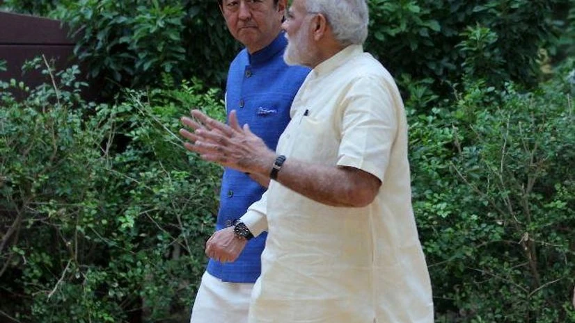Shinzo Abe and Narendra Modi. (File Photo) Shinzo Abe and Narendra Modi. (File Photo)