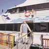 Prime Minister Narendra Modi boards the Ghogha-Dahej Ro-Ro ferry service after its inauguration in Bhavnagar, Gujarat, on Sunday.	Photo: PTI
