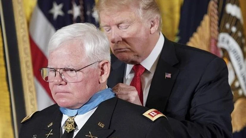 Donald Trump, Trump, Vietnam veteran, Gary Rose, medal of honour Donald Trump, Trump, Vietnam veteran, Gary Rose, medal of honour