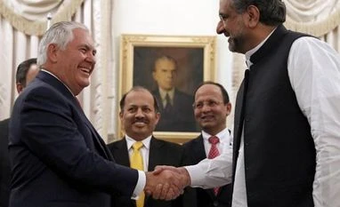 Pak PM Abbasi assures Tillerson of co-operation in war against terrorism Rex Tillerson, Shahid Abbasi, US-Pakistan, US, Pakistan