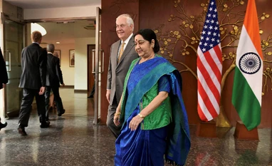 Indian embassy should remain in Pyongyang: Swaraj to Tillerson Sushma Swaraj, Rex Tillerson, US-India meet, US, India