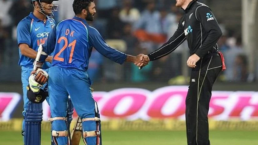 File photo: M S Dhoni and Dinesh Kartik celebrate their victory against New Zealand during the second ODI cricket match played in Pune. File photo: M S Dhoni and Dinesh Kartik celebrate their victory against New Zealand during the second ODI cricket match played in Pune.