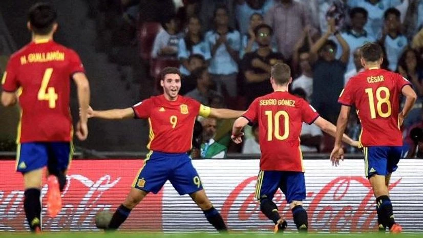 U-17 World Cup Spain match in Mumbai in the U-17 World Cup. Photo: PTI