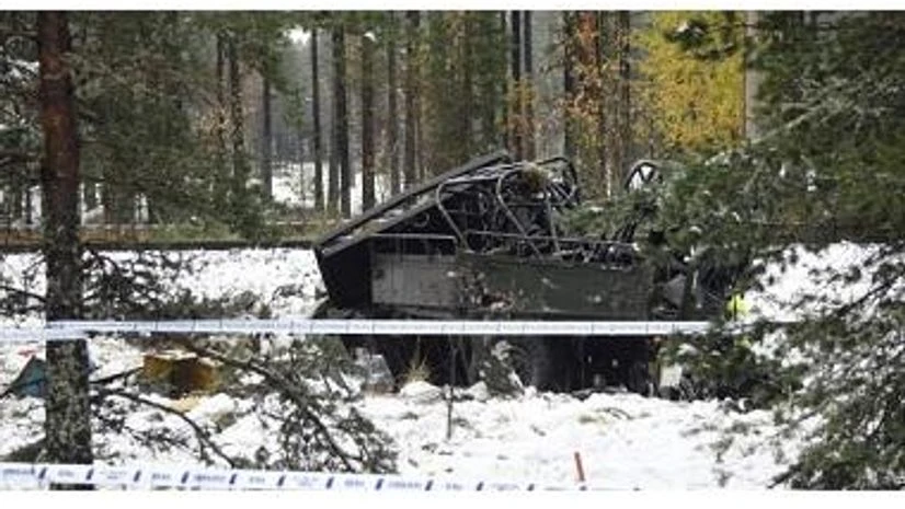Finland Train Accident Train collides with military vehicle in Finland, 4 killed