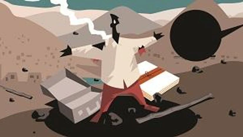 Kashmir, kashmiri media, Illustration by Binay Sinha Kashmir, kashmiri media, Illustration by Binay Sinha