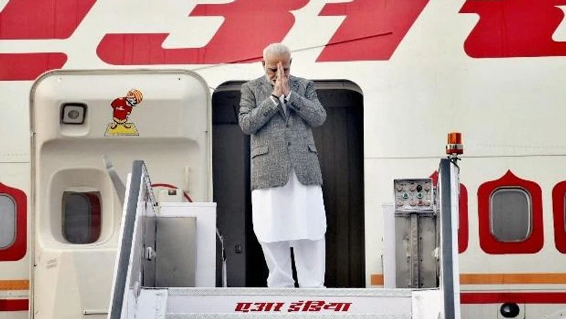 Prime Minister Narendra Modi gestures as he emplanes for Philippines to attend the ASEAN-India and East Asia Summits, in New Delhi on Sunday. File Photo: PTI) Narendra Modi, Modi