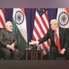Manila: President Donald Trump, right, and Indian Prime Minister Narendra Modi shake hands during a bilateral meeting at the ASEAN Summit at the Sofitel Philippine Plaza, Monday, Nov. 13, 2017
