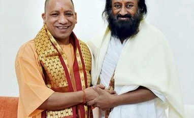 Result of Ayodhya talks already known: Yogi on Sri Sri's mediation efforts Sri Sri Ravi Shankar, Yogi Adityanath