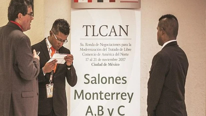 Officials from the US, Canada and Mexico are meeting in Mexico City for the 5th of seven rounds to update the North American Free Trade Agreement. Photo: Bloomberg Officials from the US, Canada and Mexico are meeting in Mexico City for the 5th of seven rounds to update the North American Free Trade Agreement. Photo: Bloomberg