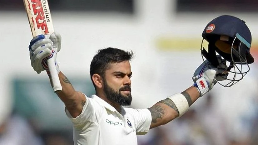 Virat Kohli Nagpur: Indian cricket captain Virat Kohli celebrates his century on the third day of 2nd test match against Sri Lanka in Nagpur. (Photo: PTI)